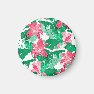 Íman Padrão de Folhas de Natureza Coloridas