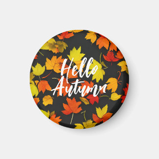 Íman Padrão de Folhas do Outono Artístico