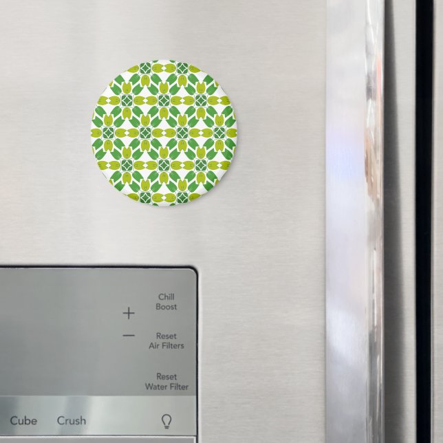 Íman Padrão de Folhas, Padrão de Folhagens, Folhas Verd (In Situ (Fridge))