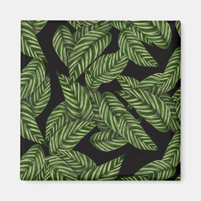 Íman Padrão de Folhas Tropicais (Frente)