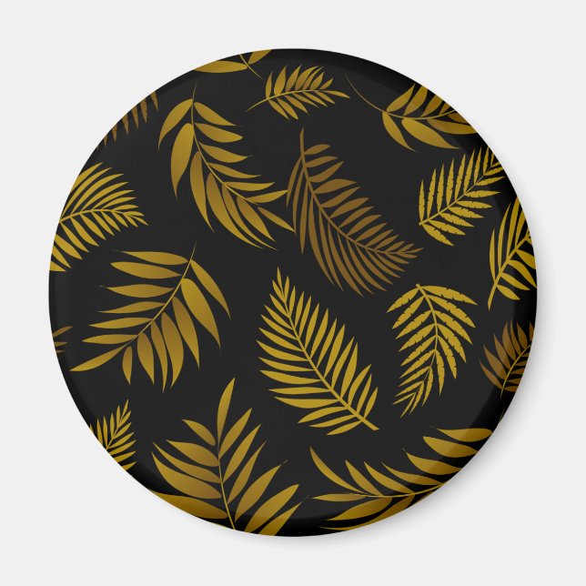 Íman Padrão de Folhas Tropicais 14 (Frente)