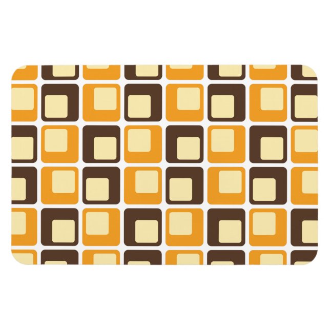 Íman Padrão de Formas Retro Quadradas 70s (Horizontal)