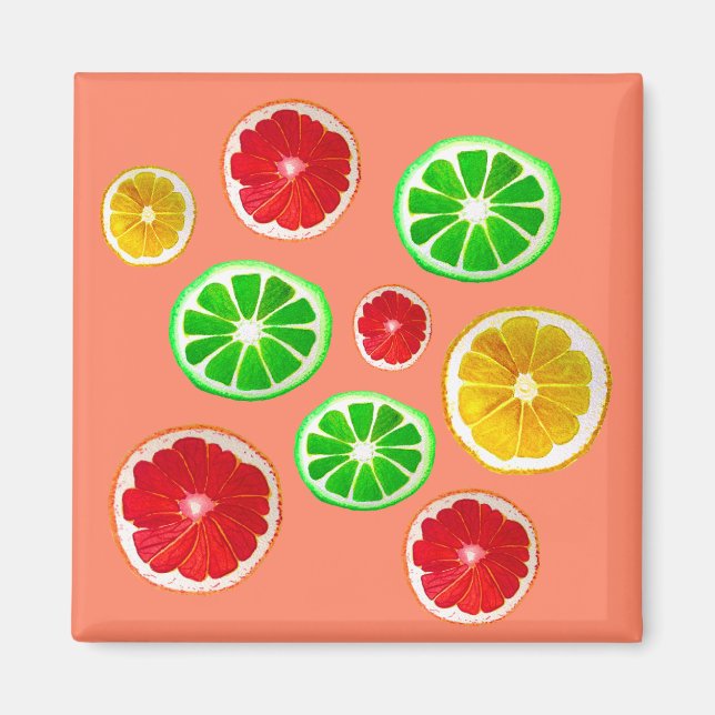 Íman Padrão de fruta de citrinos Frutas (Frente)
