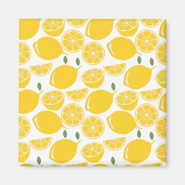 Íman Padrão de fruta de limão amarelo (Frente)