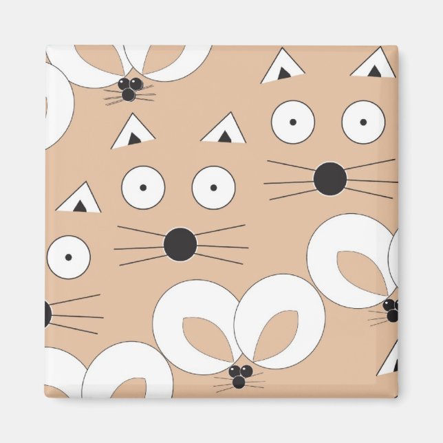 Íman Padrão de Gato e Rato (Frente)