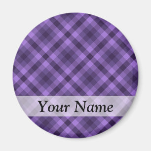 Íman Padrão de gingham roxo