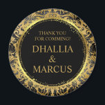 Íman Padrão De Gótico Preto E Dourado<br><div class="desc">Padrão De Gótico Preto E Dourado</div>