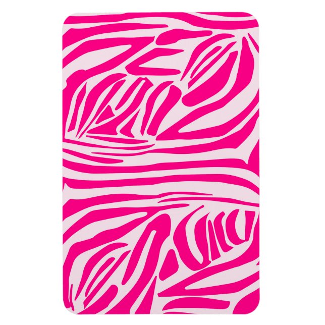 Íman Padrão de Impressão de Zebra Rosa (Vertical)