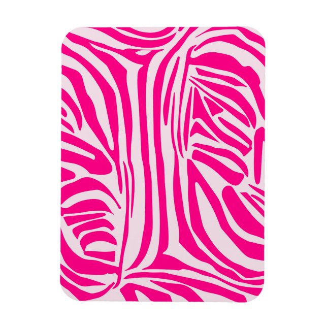 Íman Padrão de Impressão de Zebra Rosa (Vertical)