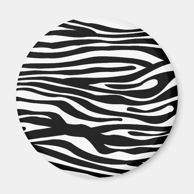 Íman Padrão de impressão zebra - preto e branco (Frente)