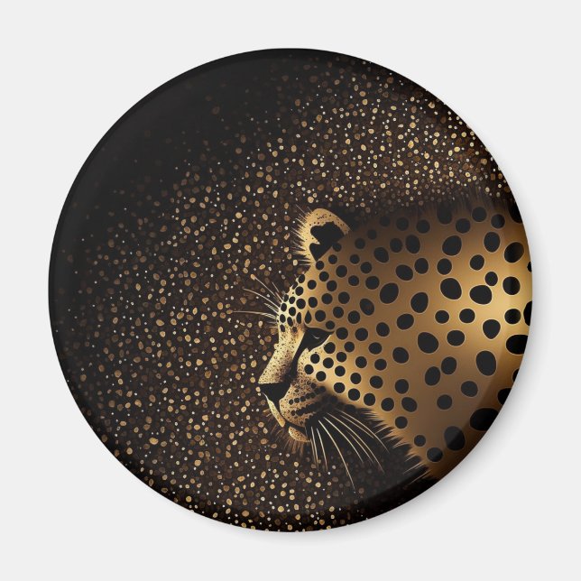 Íman Padrão de Jaguar Dourado           (Frente)