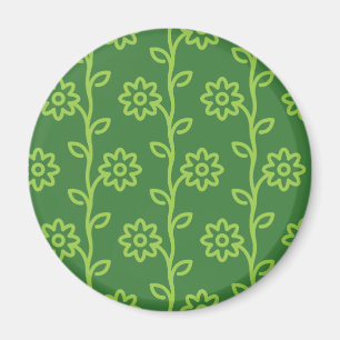 Íman Padrão de Jardim Flor Verde