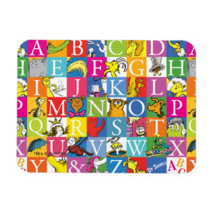 Íman Padrão de Letras Maiúsculas Coloridas do ABC do Dr