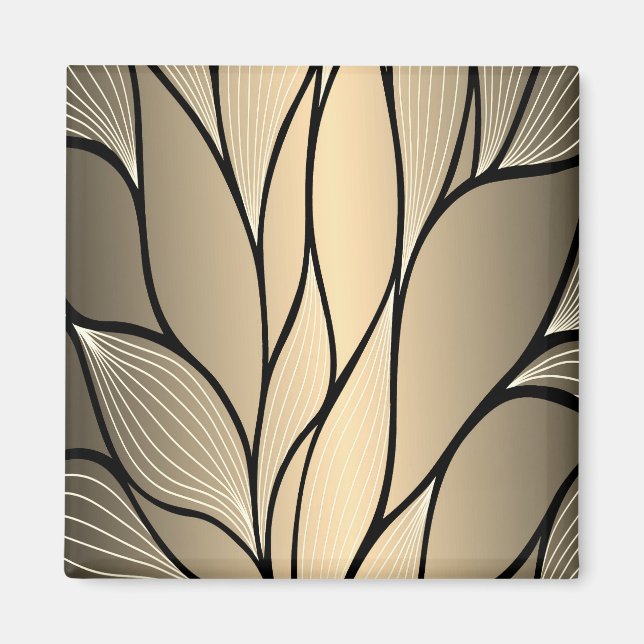 Íman Padrão de licença criativa Dourada antiga (Frente)