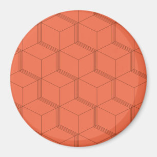 Íman Padrão de linha de cubo de tendências legal, din