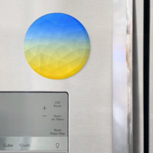 Íman Padrão de malha geométrica azul-ucraniano