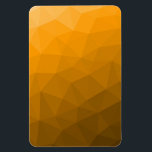 Íman Padrão de malha geométrica do gradiente laranja<br><div class="desc">Padrão geométrico do gradiente laranja. Malha geométrica triangular com gradiente amarelo-alaranjado claro.</div>