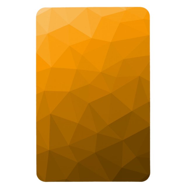 Íman Padrão de malha geométrica gradiente laranja (Vertical)