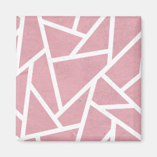 Íman Padrão de mosaico branco e coral