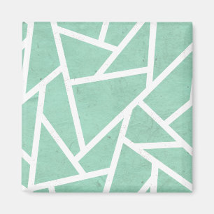 Íman Padrão de mosaico branco e verde da Casa da Moeda