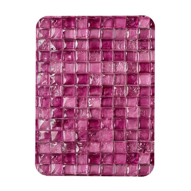Íman Padrão de mosaico rosa (Vertical)