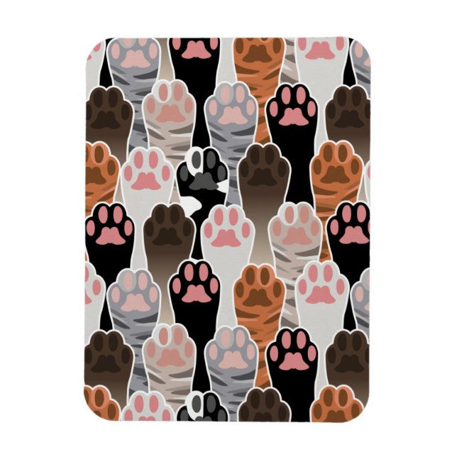 Íman Padrão de muitas patas de gatos (Vertical)