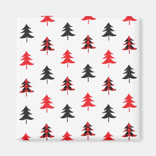 Íman Padrão de Natal bonito de Lumberjack