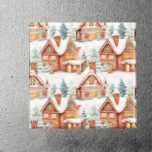 Íman Padrão de Natal de Férias do Pão-de-Gengala