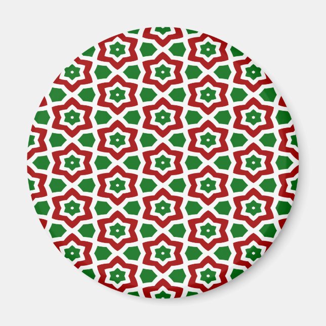Íman Padrão de Natal do ornamentado (Frente)