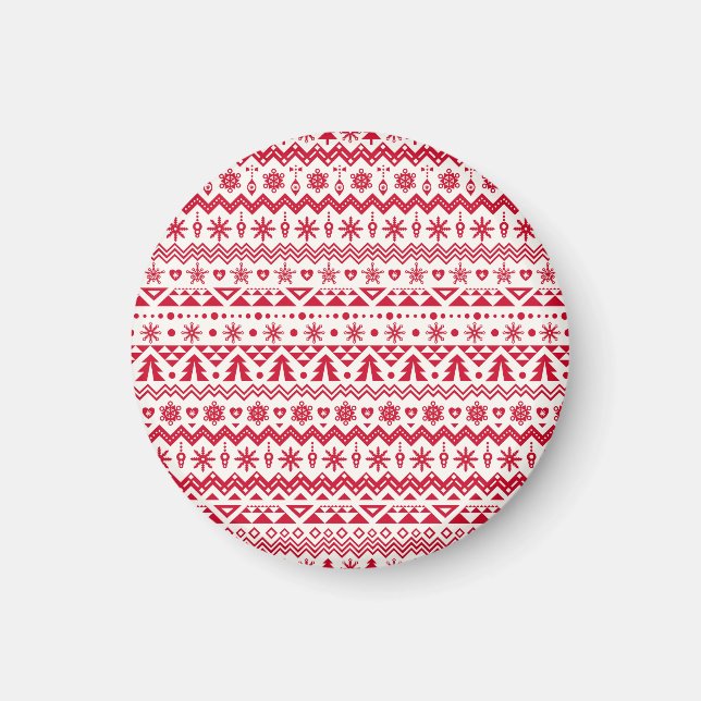 Íman Padrão de natal festivo sem soldadura. (Frente)