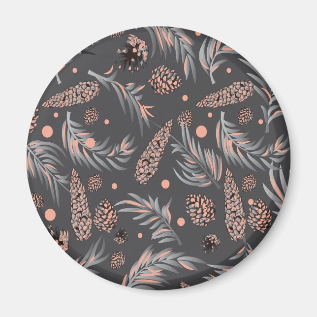 Íman Padrão de Natal, Pine Snow (Frente)