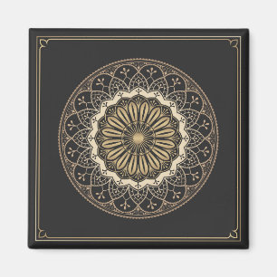 Íman padrão de Ouro arabesque mandala 