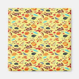 Íman Padrão de outono de cor amarela