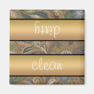 Íman Padrão de Paisley de Impressão Animal