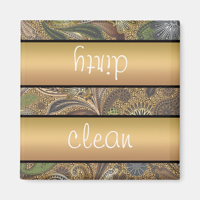 Íman Padrão de Paisley de Impressão Animal (Frente)