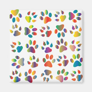 Íman padrão de pata colorida