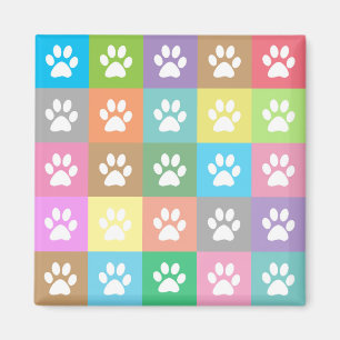 Íman Padrão de patas coloridas