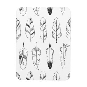 Íman Padrão de pena retrô inspirado