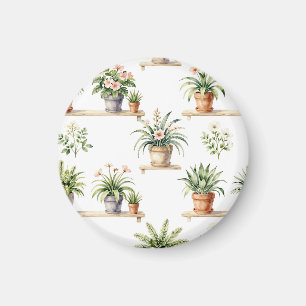 Íman Padrão de Prateleira de Plantas em Vasos de Aquare