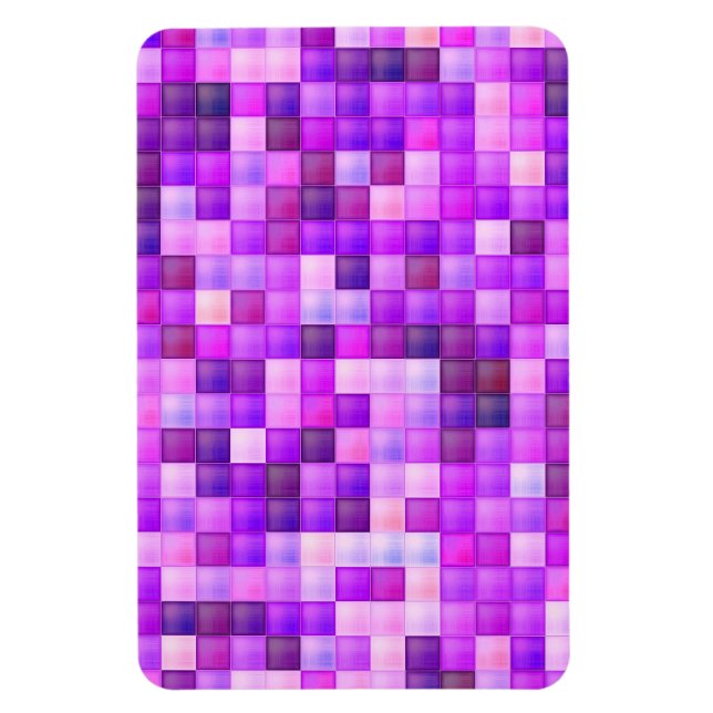 Íman Padrão de Quadrado Rosa de Pixels de Jogo de Vídeo (Vertical)