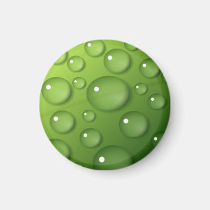 Íman Padrão de Raindrop Verde