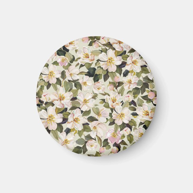 Íman Padrão de Ramificações de Árvore do Flor primavera (Frente)