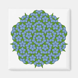 Íman Padrão de Rhombus Penrose Verde e Azul