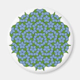 Íman Padrão de Rhombus Penrose Verde e Azul