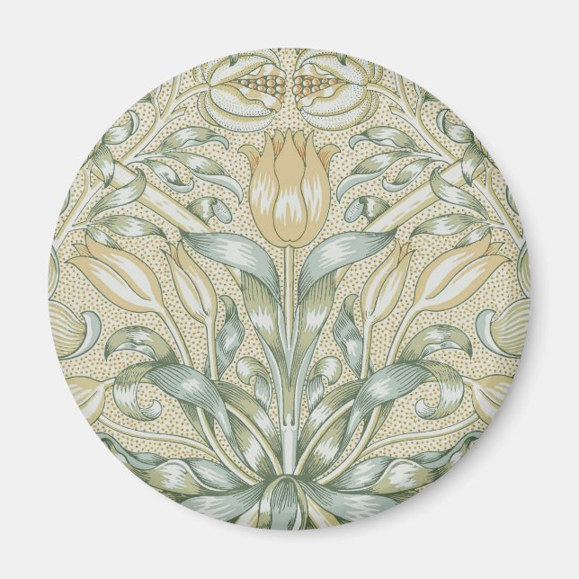 Íman Padrão de Romã Antiga William Morris Lírio (Frente)