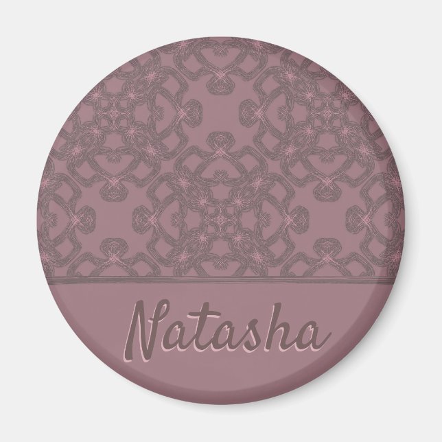 Íman Padrão de Rosa de empoeiramento personalizado (Frente)