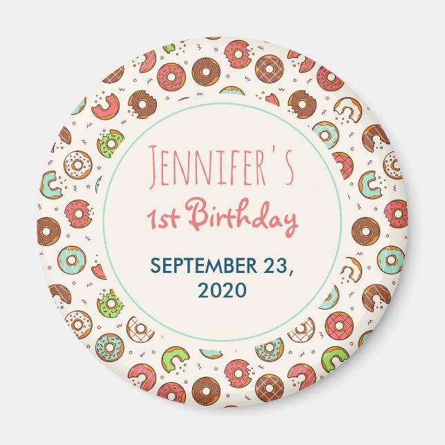 Íman Padrão de Rosquinha Retroativo Correto Salvar a Da (Frente)