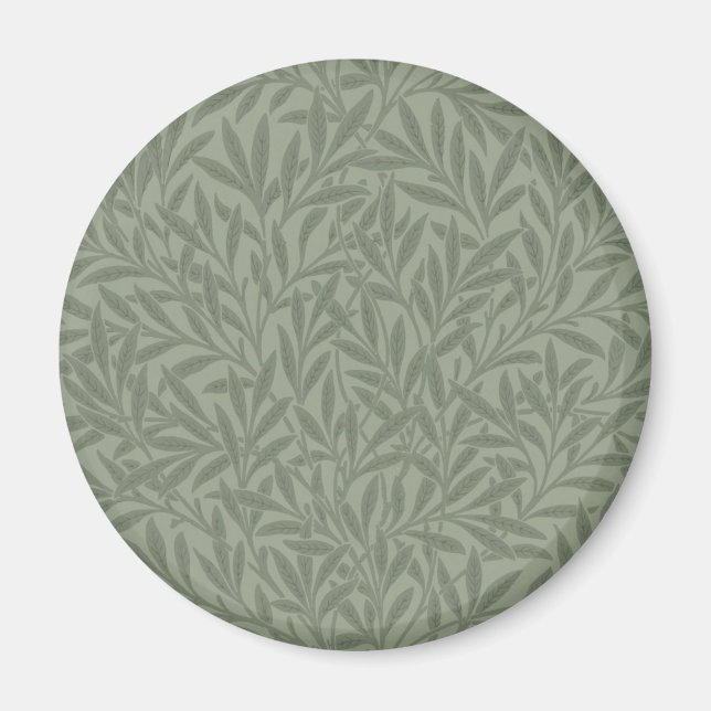 Íman Padrão de Salgueiro William Morris Antigo Verde Sa (Frente)