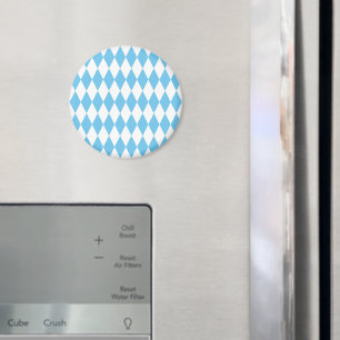 Íman Padrão de Sinalizador Rhombus da Baviera Azul e Br