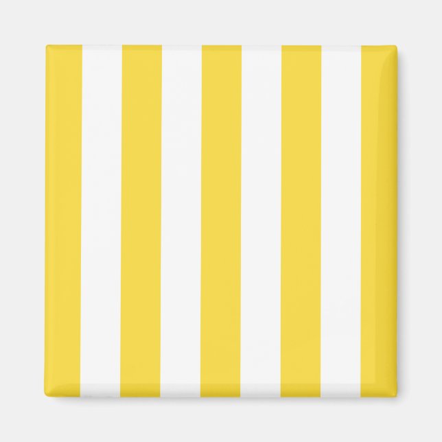 Íman Padrão de Stripes Branco Amarelo do Ananás (Frente)